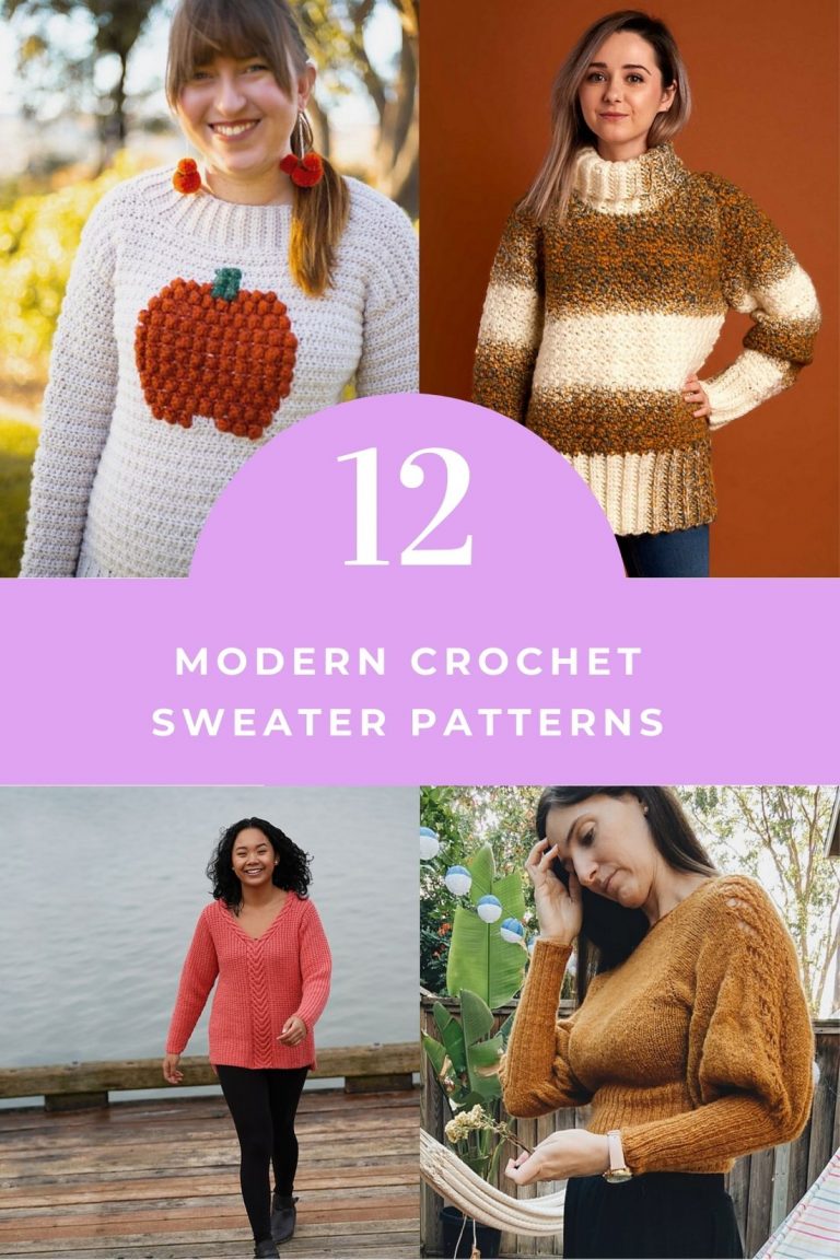 12 Easy and Modern Crochet Sweater Patterns | Amelia's Crochet World