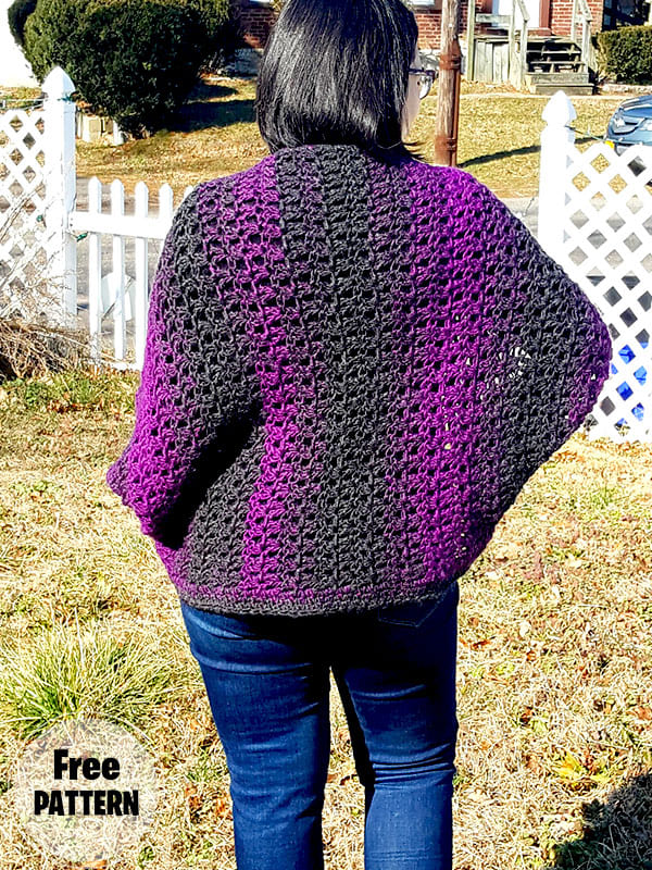 Simple Blanket Cardigan Crochet Pattern Free 