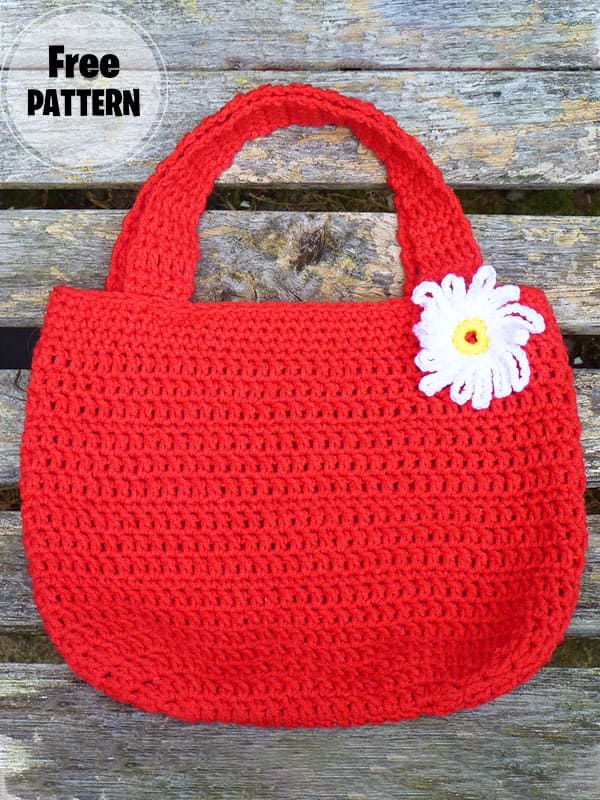 Little Daisy Crochet Beach Bag Free Pattern